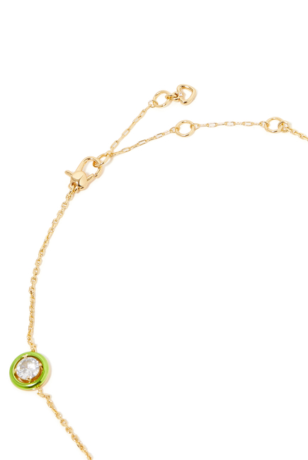Dream In Color Station Necklace, Plated Metal & Cubic Zirconia